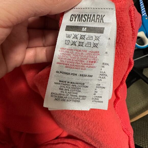 Gymshark Red Training Hoodie Size Medium - Picture 5 of 5